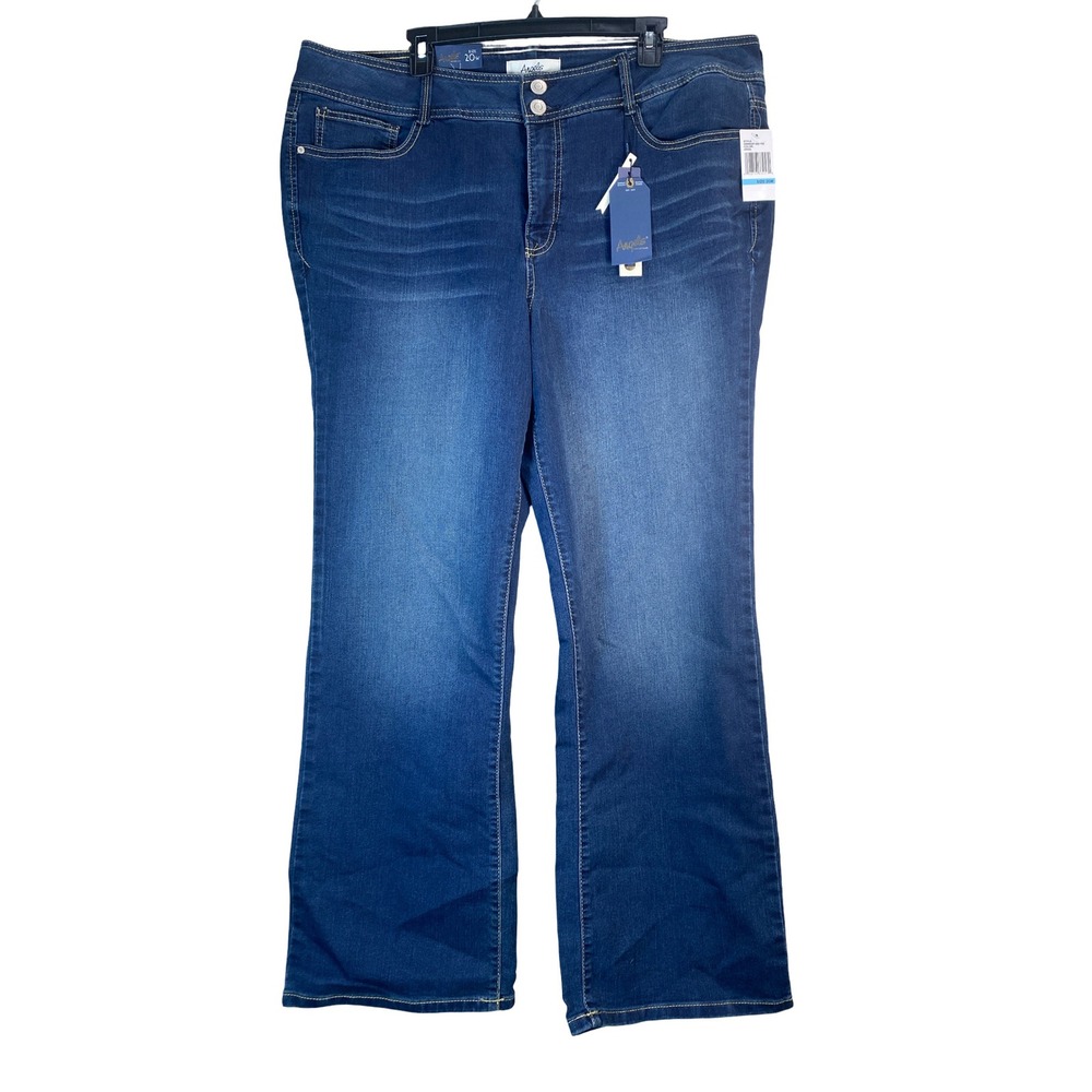 Angels Forever Young Curvy Bootcut Jeans 20W Adriana Blue Tummy Tech NWT